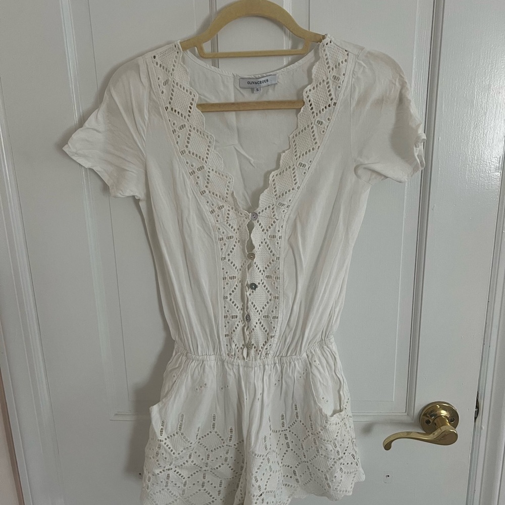 White Eyelet Romper